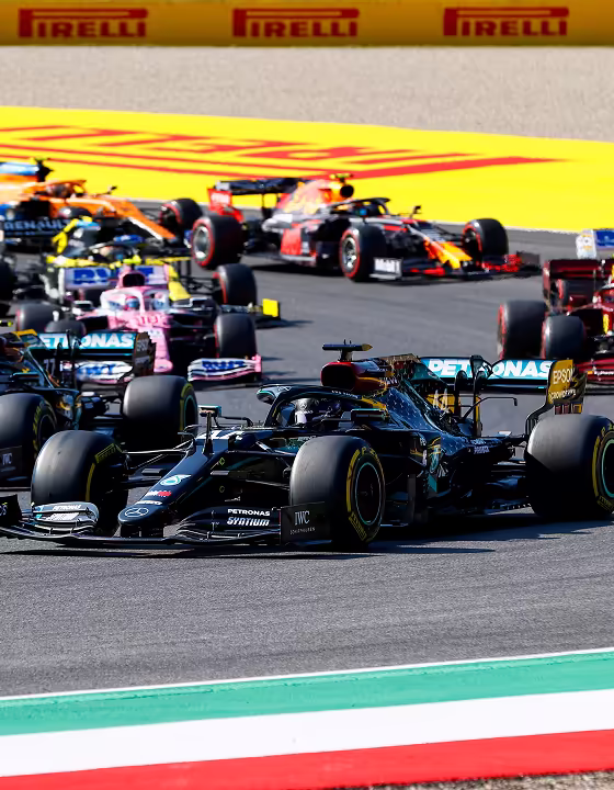 GP 500 Pirelli in Formula 1 - Lewis Hamilton e Valtteri Bottas, entrambi su Mercedes F1 W11 EQ Performance - Toscana 2020